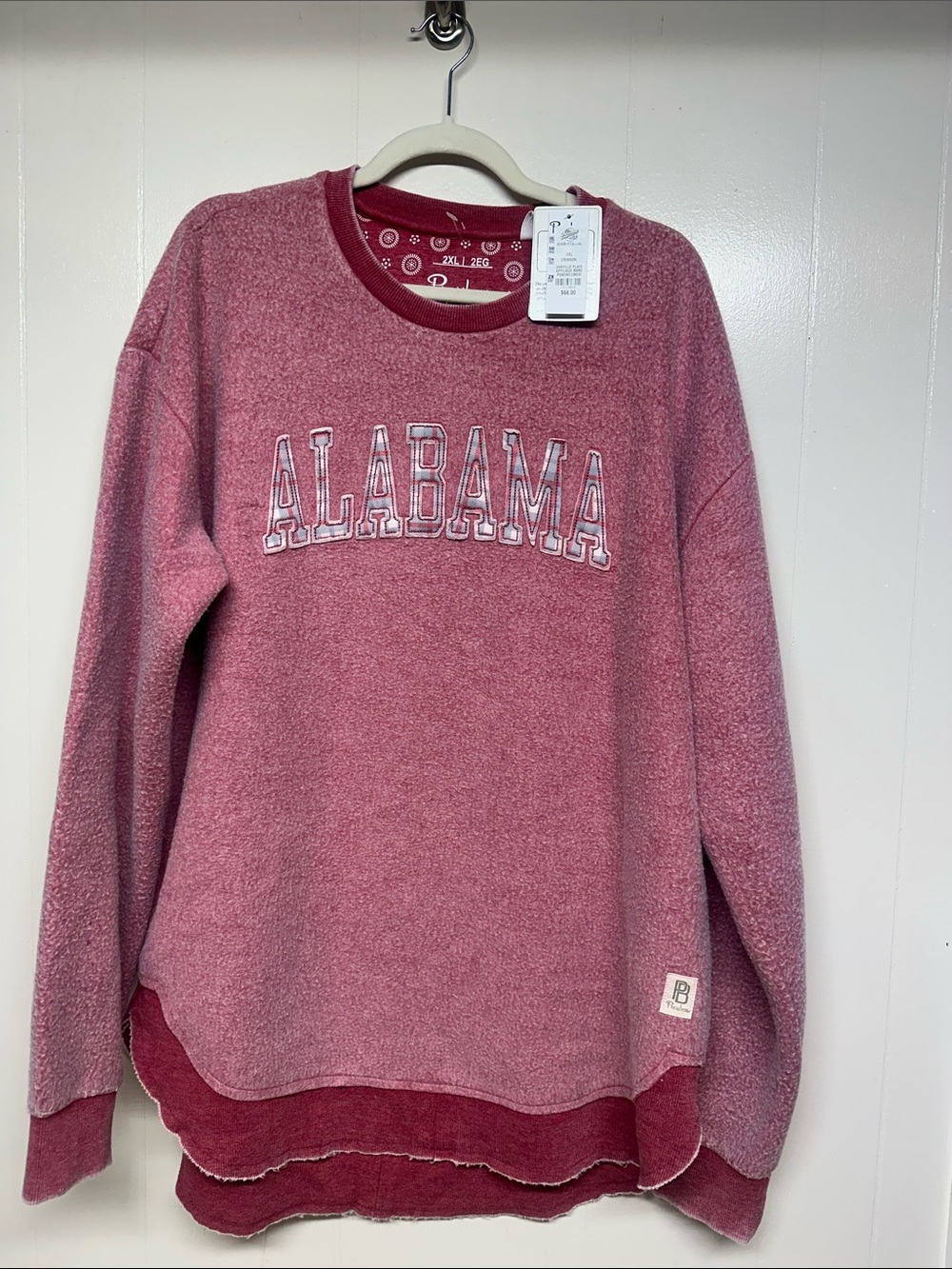 Pressbox Pink Vintage Wash Alabama Crewneck Sweatshirt